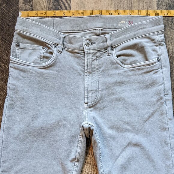 Faherty Stretch Terry 5-Pocket Pants Faded Olive - Picture 6 of 6